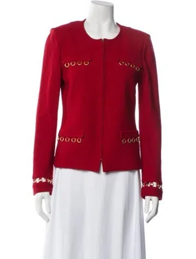 Pre-owned St John Jacket In Red