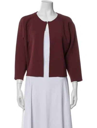 Pre-owned St John Jacket W/ Tags In Burgundy