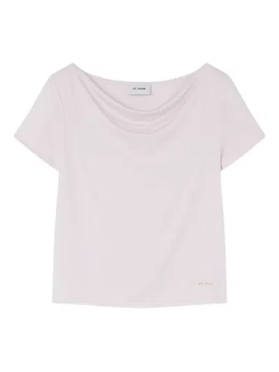 St John Jersey T-shirt In Neutrals