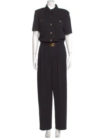 Pre-owned St John Jumpsuit In Black