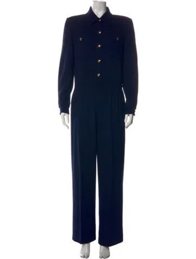 Pre-owned St John Jumpsuit In Blue
