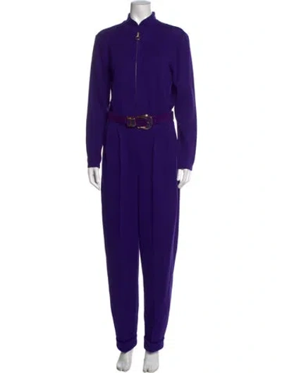Pre-owned St John Jumpsuit In Purple