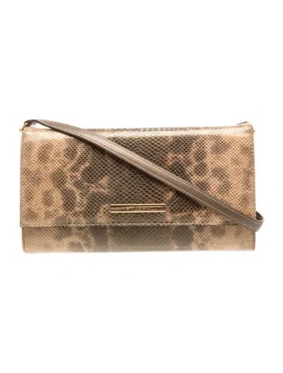 Pre-owned St John Karung Crossbody Bag In Neutrals