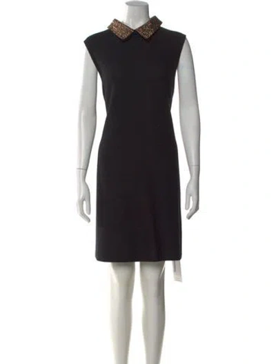 Pre-owned St John Knee-length Dress In Blue