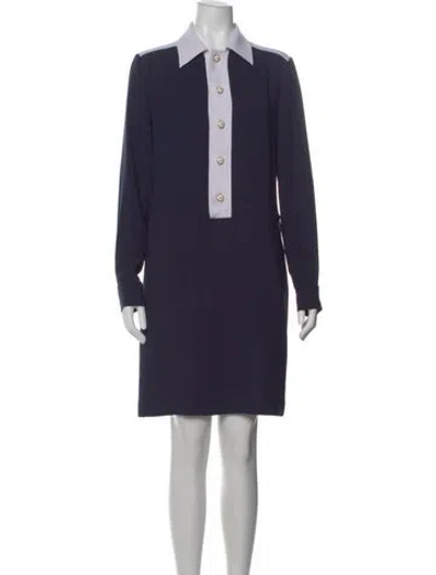 Pre-owned St John Knee-length Dress In Blue