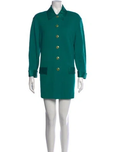Pre-owned St John Knee-length Dress In Green