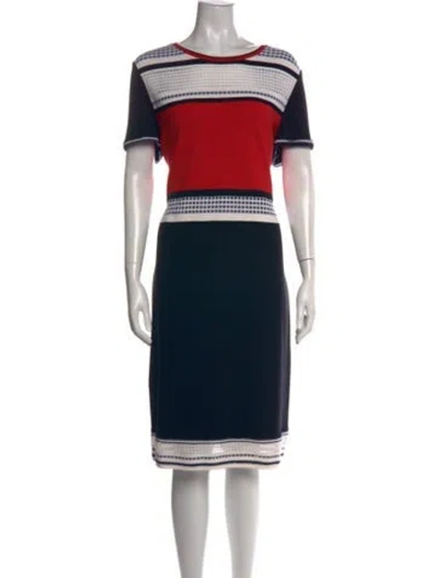 Pre-owned St John Knee-length Dress In Multi