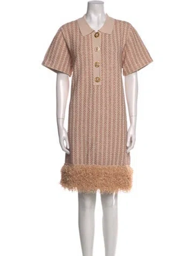 Pre-owned St John Knee-length Dress In Pink