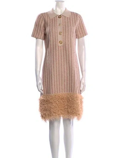 Pre-owned St John Knee-length Dress In Pink