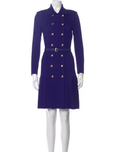 Pre-owned St John Knee-length Dress In Purple