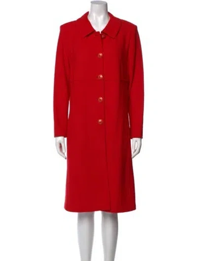 Pre-owned St John Knee-length Dress In Red