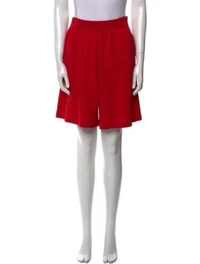 Pre-owned St John Knee-length Shorts In Red