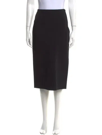 Pre-owned St John Knee-length Skirt In Black
