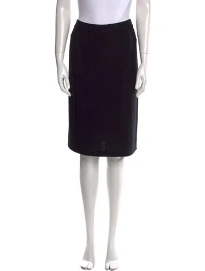 Pre-owned St John Knee-length Skirt In Black