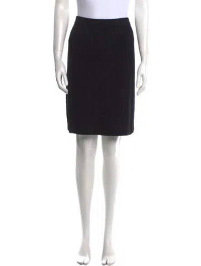 Pre-owned St John Knee-length Skirt In Black