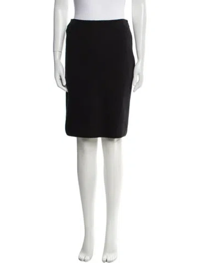 Pre-owned St John Knee-length Skirt In Black