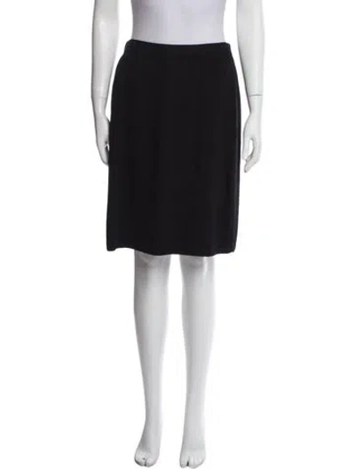 Pre-owned St John Knee-length Skirt In Black