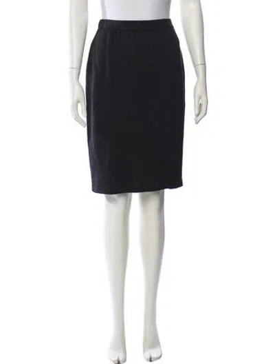 Pre-owned St John Knee-length Skirt In Black