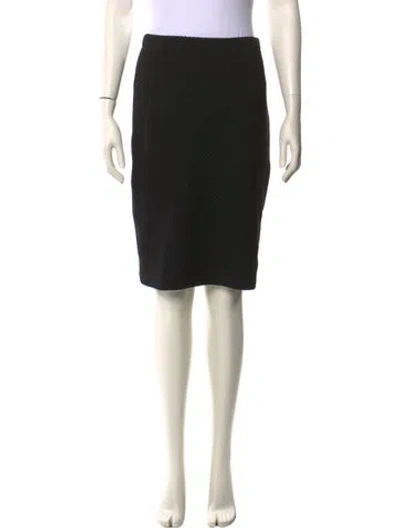 Pre-owned St John Knee-length Skirt In Black