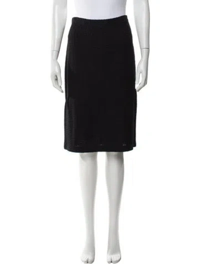 Pre-owned St John Knee-length Skirt In Black