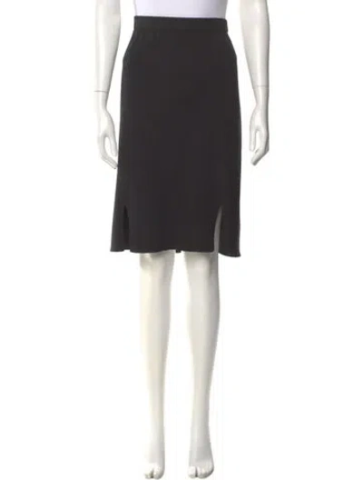Pre-owned St John Knee-length Skirt In Black