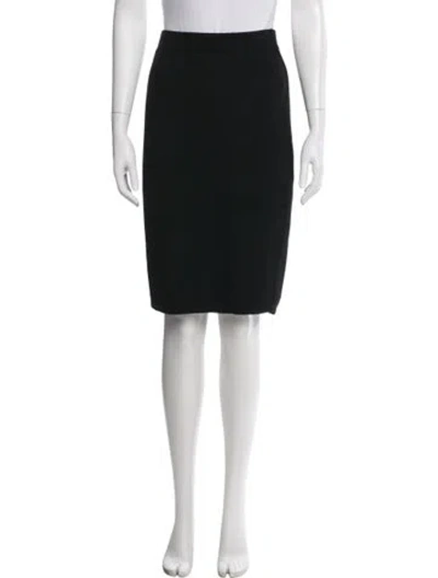 Pre-owned St John Knee-length Skirt In Black