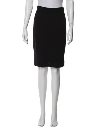 Pre-owned St John Knee-length Skirt In Black