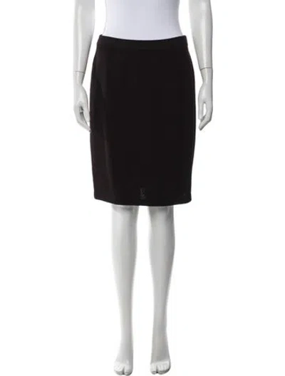 Pre-owned St John Knee-length Skirt In Black
