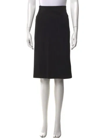 Pre-owned St John Knee-length Skirt In Black