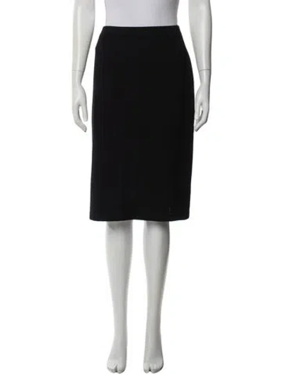 Pre-owned St John Knee-length Skirt In Black