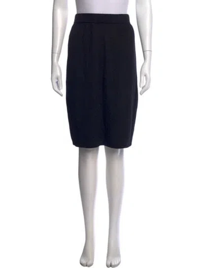 Pre-owned St John Knee-length Skirt In Black
