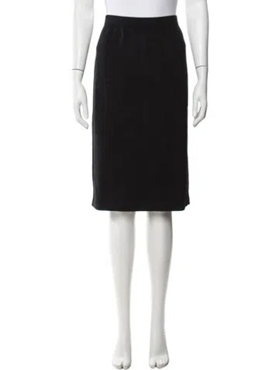 Pre-owned St John Knee-length Skirt In Black