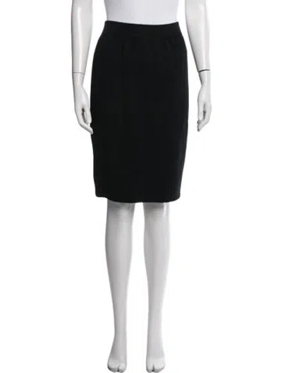 Pre-owned St John Knee-length Skirt In Black
