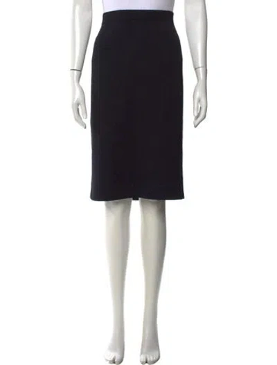 Pre-owned St John Knee-length Skirt In Black