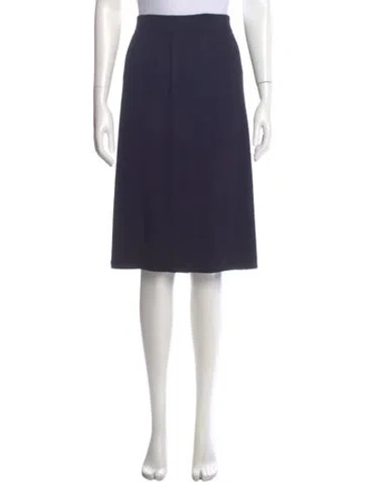 Pre-owned St John Knee-length Skirt In Blue