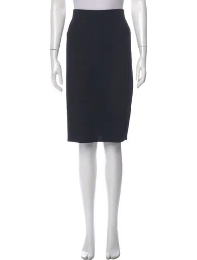 Pre-owned St John Knee-length Skirt In Blue