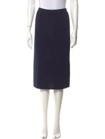 Pre-owned St John Knee-length Skirt In Blue