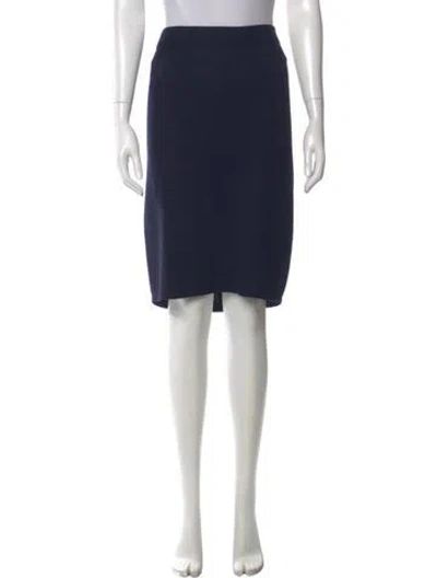 Pre-owned St John Knee-length Skirt In Blue