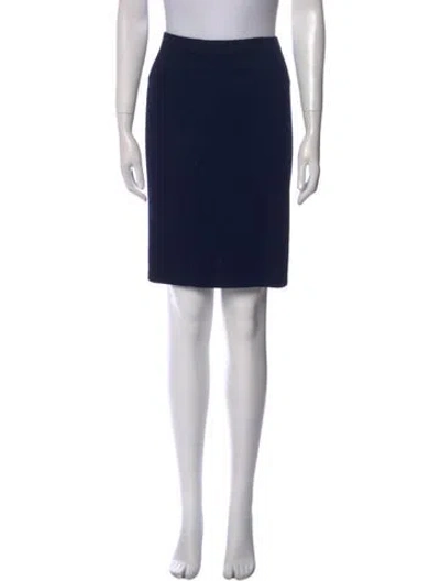 Pre-owned St John Knee-length Skirt In Blue