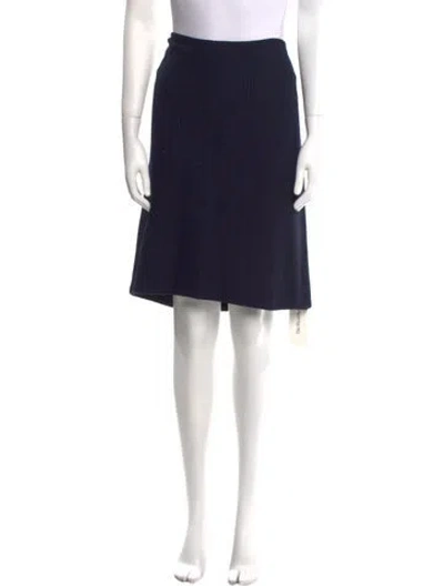 Pre-owned St John Knee-length Skirt In Blue