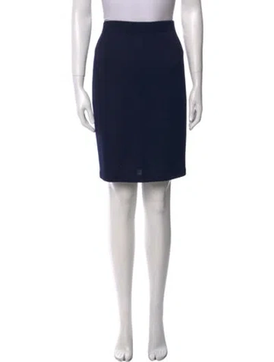 Pre-owned St John Knee-length Skirt In Blue