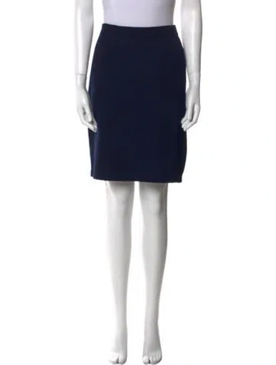 Pre-owned St John Knee-length Skirt In Blue