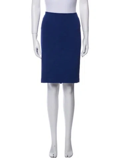 Pre-owned St John Knee-length Skirt In Blue