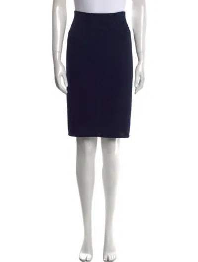 Pre-owned St John Knee-length Skirt In Blue