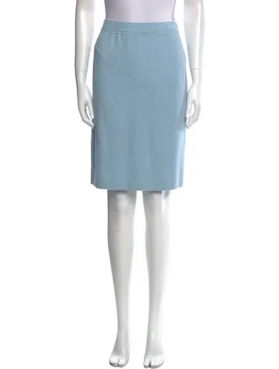 Pre-owned St John Knee-length Skirt In Blue