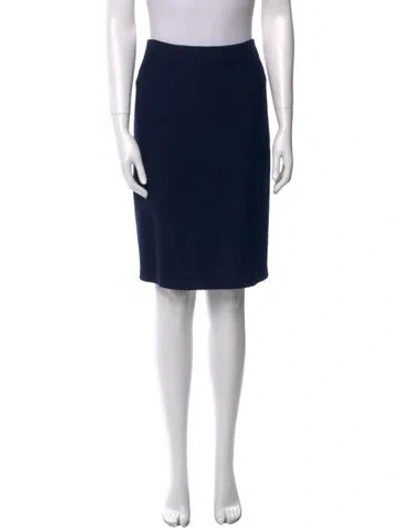 Pre-owned St John Knee-length Skirt In Blue