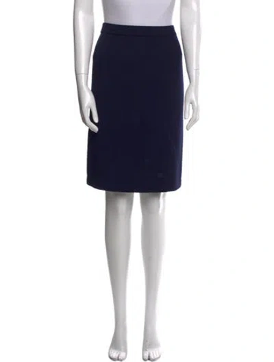 Pre-owned St John Knee-length Skirt In Blue