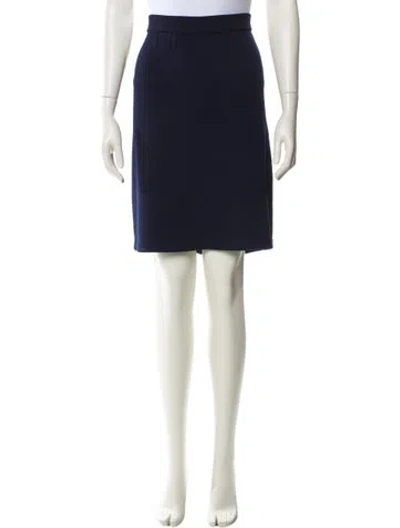 Pre-owned St John Knee-length Skirt In Blue