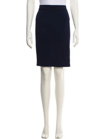 Pre-owned St John Knee-length Skirt In Blue