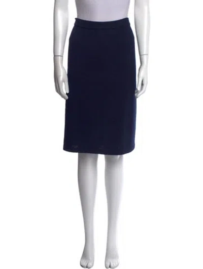 Pre-owned St John Knee-length Skirt In Blue